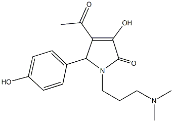 4-acetyl-1-[3-(dimethylamino)propyl]-3-hydroxy-5-(4-hydroxyphenyl)-1,5-dihydro-2H-pyrrol-2-one Struktur