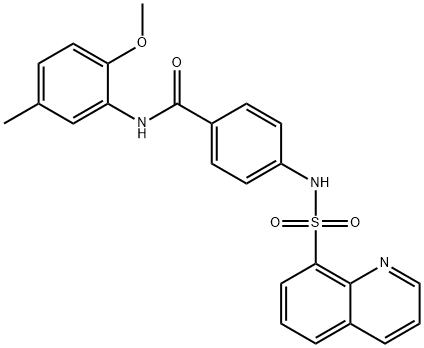 N-(2-methoxy-5-methylphenyl)-4-[(8-quinolinylsulfonyl)amino]benzamide Struktur