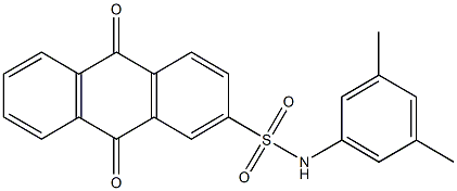 N-(3,5-dimethylphenyl)-9,10-dioxo-9,10-dihydro-2-anthracenesulfonamide Struktur