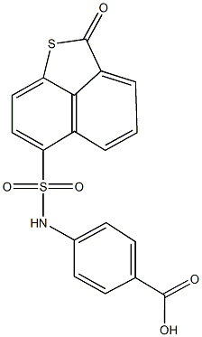 4-{[(2-oxo-2H-naphtho[1,8-bc]thien-6-yl)sulfonyl]amino}benzoic acid Struktur