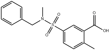 5-{[benzyl(methyl)amino]sulfonyl}-2-methylbenzoic acid Struktur