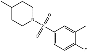 1-[(4-fluoro-3-methylphenyl)sulfonyl]-4-methylpiperidine Struktur