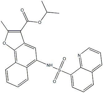 isopropyl 2-methyl-5-[(8-quinolinylsulfonyl)amino]naphtho[1,2-b]furan-3-carboxylate Struktur