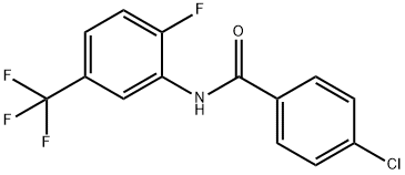 4-chloro-N-[2-fluoro-5-(trifluoromethyl)phenyl]benzamide Struktur