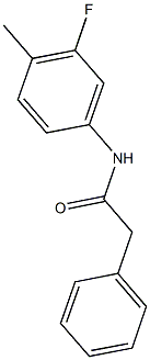 N-(3-fluoro-4-methylphenyl)-2-phenylacetamide Struktur