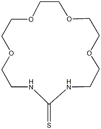 1,9,12,15-tetraoxa-4,6-diazacycloheptadecane-5-thione Struktur