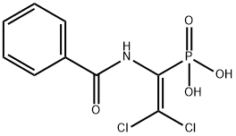 1-(benzoylamino)-2,2-dichlorovinylphosphonic acid Struktur