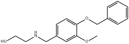 2-{[4-(benzyloxy)-3-methoxybenzyl]amino}ethanol Struktur