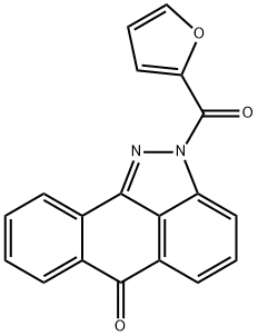 2-(2-furoyl)dibenzo[cd,g]indazol-6(2H)-one Struktur