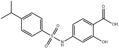 2-hydroxy-4-{[(4-isopropylphenyl)sulfonyl]amino}benzoic acid Struktur