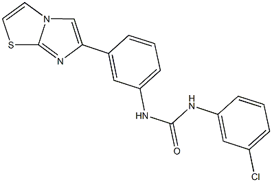 N-(3-chlorophenyl)-N'-(3-imidazo[2,1-b][1,3]thiazol-6-ylphenyl)urea Struktur