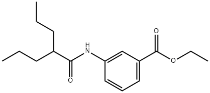 ethyl 3-[(2-propylpentanoyl)amino]benzoate Struktur