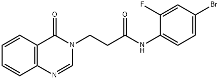 N-(4-bromo-2-fluorophenyl)-3-(4-oxo-3(4H)-quinazolinyl)propanamide Struktur