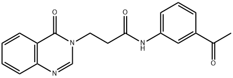 N-(3-acetylphenyl)-3-(4-oxo-3(4H)-quinazolinyl)propanamide Struktur