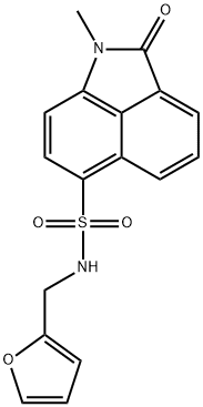 N-(2-furylmethyl)-1-methyl-2-oxo-1,2-dihydrobenzo[cd]indole-6-sulfonamide Struktur