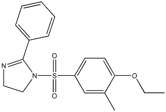 ethyl 2-methyl-4-[(2-phenyl-4,5-dihydro-1H-imidazol-1-yl)sulfonyl]phenyl ether Struktur