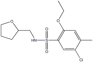 5-chloro-2-ethoxy-4-methyl-N-(tetrahydro-2-furanylmethyl)benzenesulfonamide Struktur