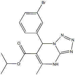 isopropyl 7-(3-bromophenyl)-5-methyl-4,7-dihydrotetraazolo[1,5-a]pyrimidine-6-carboxylate Struktur