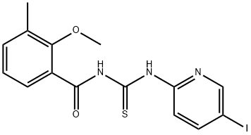 N-(5-iodo-2-pyridinyl)-N'-(2-methoxy-3-methylbenzoyl)thiourea Struktur