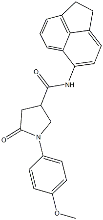 N-(1,2-dihydro-5-acenaphthylenyl)-1-(4-methoxyphenyl)-5-oxo-3-pyrrolidinecarboxamide Struktur