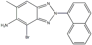 4-bromo-6-methyl-2-(1-naphthyl)-2H-1,2,3-benzotriazol-5-ylamine Struktur