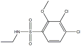 3,4-dichloro-N-ethyl-2-methoxybenzenesulfonamide Struktur