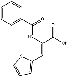 2-(benzoylamino)-3-(2-thienyl)acrylic acid Struktur