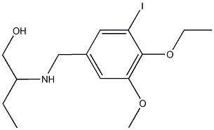 2-[(4-ethoxy-3-iodo-5-methoxybenzyl)amino]-1-butanol Struktur