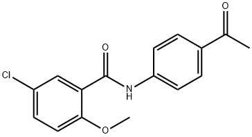 N-(4-acetylphenyl)-5-chloro-2-methoxybenzamide Struktur