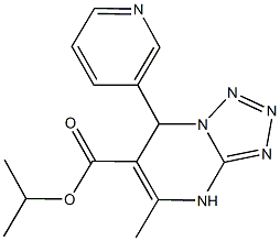 isopropyl 5-methyl-7-(3-pyridinyl)-4,7-dihydrotetraazolo[1,5-a]pyrimidine-6-carboxylate Struktur