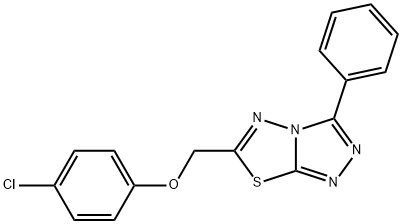 6-[(4-chlorophenoxy)methyl]-3-phenyl[1,2,4]triazolo[3,4-b][1,3,4]thiadiazole Struktur