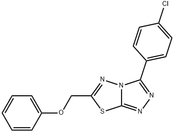 [3-(4-chlorophenyl)[1,2,4]triazolo[3,4-b][1,3,4]thiadiazol-6-yl]methyl phenyl ether Struktur