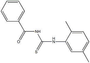 N-benzoyl-N'-(2,5-dimethylphenyl)thiourea Struktur