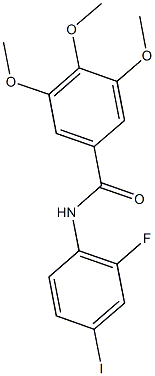 N-(2-fluoro-4-iodophenyl)-3,4,5-trimethoxybenzamide Struktur