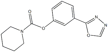 3-(1,3,4-oxadiazol-2-yl)phenyl 1-piperidinecarboxylate Struktur