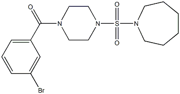 1-{[4-(3-bromobenzoyl)-1-piperazinyl]sulfonyl}azepane Struktur