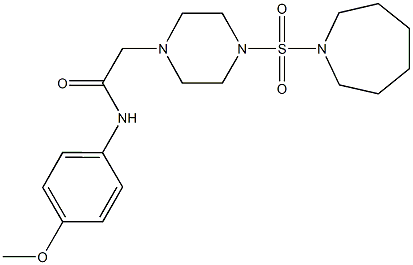 2-[4-(1-azepanylsulfonyl)-1-piperazinyl]-N-(4-methoxyphenyl)acetamide Struktur