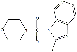 2-methyl-1-(4-morpholinylsulfonyl)-1H-benzimidazole Struktur