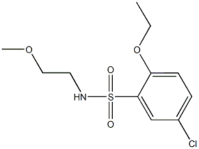 5-chloro-2-ethoxy-N-(2-methoxyethyl)benzenesulfonamide Struktur