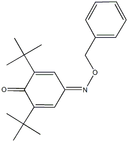 2,6-ditert-butylbenzo-1,4-quinone 4-(O-benzyloxime) Struktur