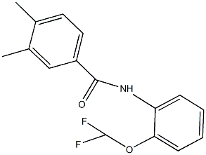 N-[2-(difluoromethoxy)phenyl]-3,4-dimethylbenzamide Struktur