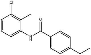 N-(3-chloro-2-methylphenyl)-4-ethylbenzamide Struktur