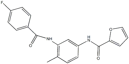 N-{3-[(4-fluorobenzoyl)amino]-4-methylphenyl}-2-furamide Struktur