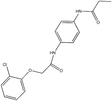 N-(4-{[2-(2-chlorophenoxy)acetyl]amino}phenyl)propanamide Struktur