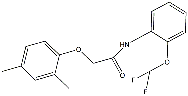 N-[2-(difluoromethoxy)phenyl]-2-(2,4-dimethylphenoxy)acetamide Struktur