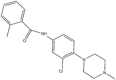 N-[3-chloro-4-(4-methyl-1-piperazinyl)phenyl]-2-methylbenzamide Struktur