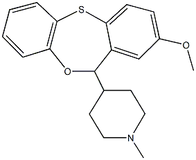 methyl 11-(1-methyl-4-piperidinyl)-11H-dibenzo[b,e][1,4]oxathiepin-2-yl ether Struktur