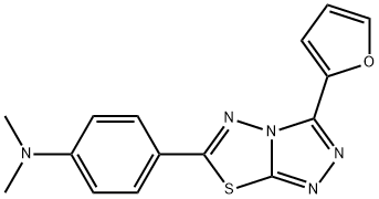 N-{4-[3-(2-furyl)[1,2,4]triazolo[3,4-b][1,3,4]thiadiazol-6-yl]phenyl}-N,N-dimethylamine Struktur