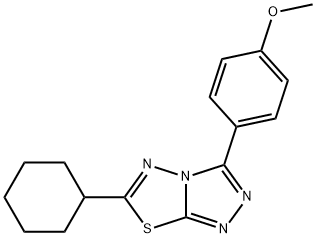 4-(6-cyclohexyl[1,2,4]triazolo[3,4-b][1,3,4]thiadiazol-3-yl)phenyl methyl ether Struktur