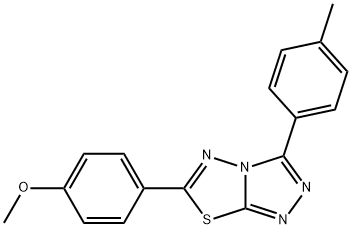 methyl 4-[3-(4-methylphenyl)[1,2,4]triazolo[3,4-b][1,3,4]thiadiazol-6-yl]phenyl ether Struktur